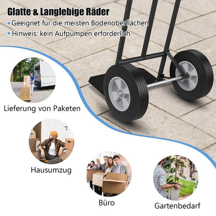 Sackkarre mit P-Griff Gabelstapler mit hoher Rückenlehne 51 x 48 x 132 cm schwarz