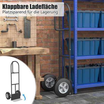 Sackkarre mit P-Griff Gabelstapler mit hoher Rückenlehne 51 x 48 x 132 cm schwarz
