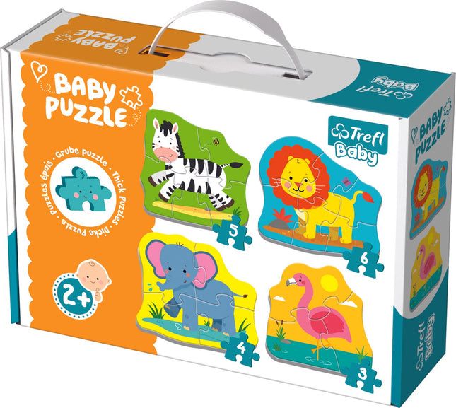 Safari-Tiere Baby-Puzzle-Set, 12 Teile