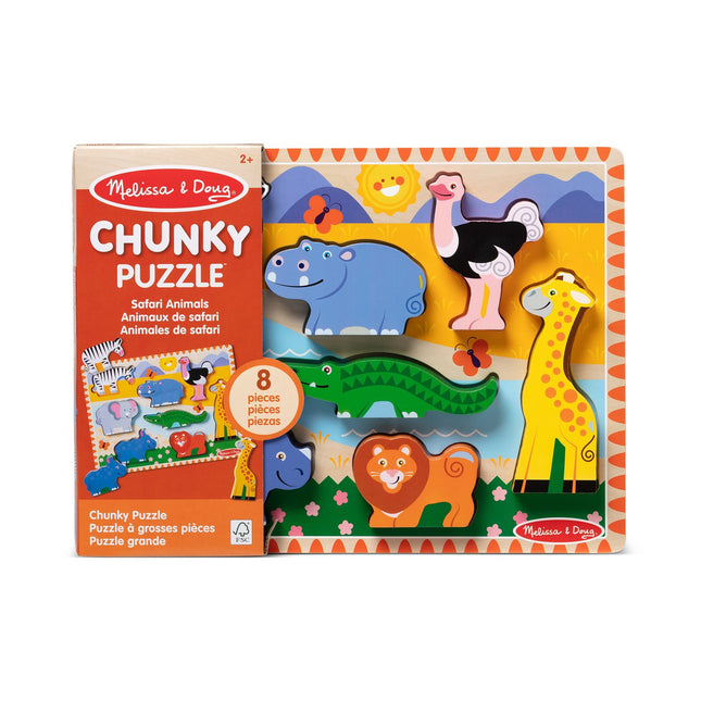 Safari-Puzzlespiel für Kleinkinder, Lernspielzeug, 8 Teile