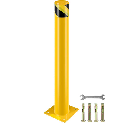 Safety Bollard, 36 In x 4.5 In Steel, Anchor Bolts