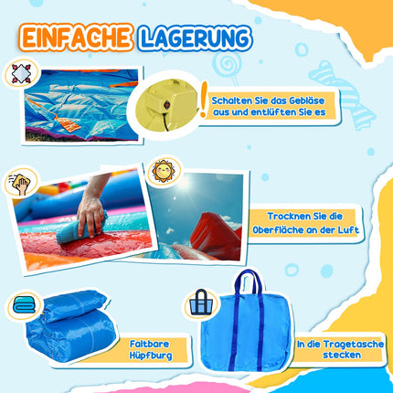 Children's water park Play Castle with slide, ages 3-8