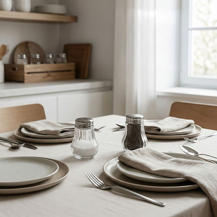 Salz- und Pfefferstreuer-Set, 10-teilig, geriffeltes Glas