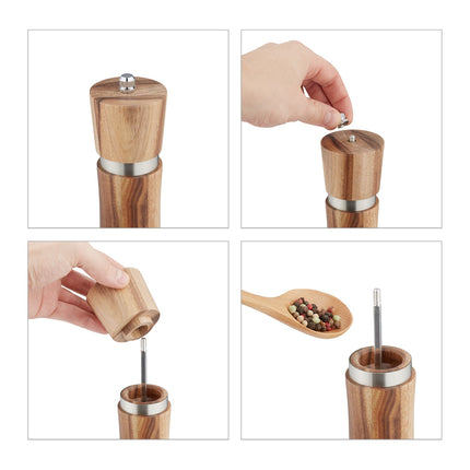 Salz- und Pfeffermühlen-Set mit Keramikmahlwerk