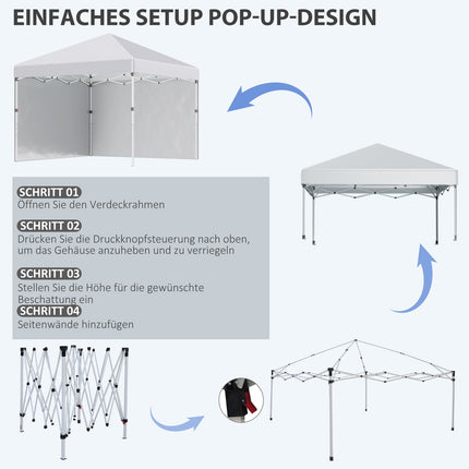 White Steel Garden Pavilion - Durable outdoor protection