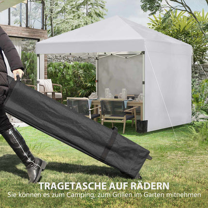 White Steel Garden Pavilion - Durable outdoor protection