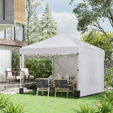 White Steel Garden Pavilion - Durable outdoor protection