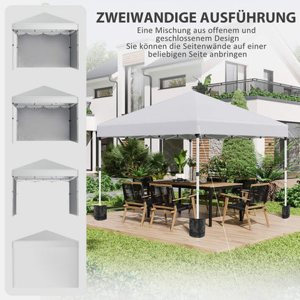 White Steel Garden Pavilion - Durable outdoor protection