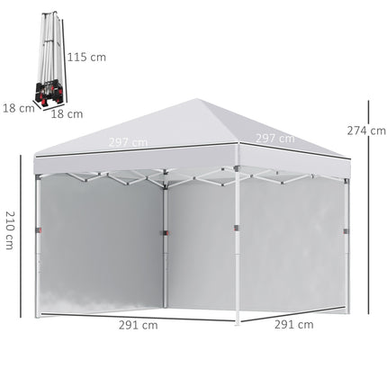 White Steel Garden Pavilion - Durable outdoor protection