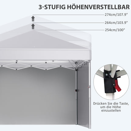 White Steel Garden Pavilion - Durable outdoor protection