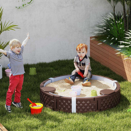 Sandbox with waterproof base and lid, for ages 1.5-5