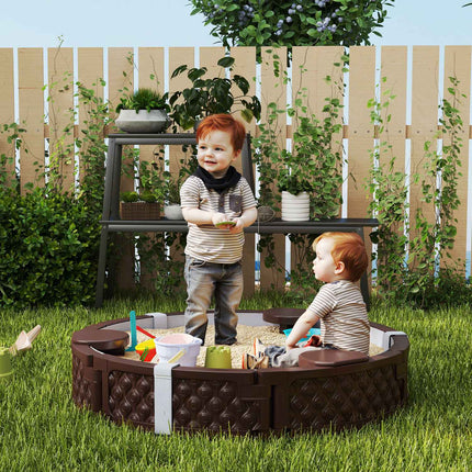 Sandbox with waterproof base and lid, for ages 1.5-5