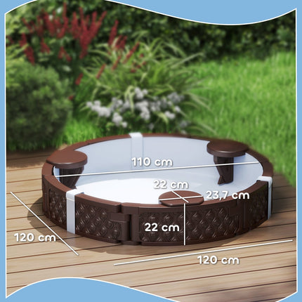 Sandbox with waterproof base and lid, for ages 1.5-5