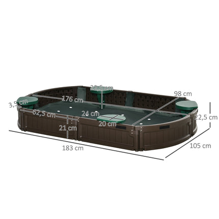 Playground Sandbox 183x105x22.5cm with seats