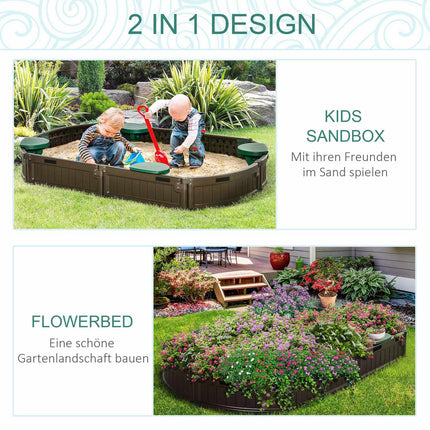 Playground Sandbox 183x105x22.5cm with seats