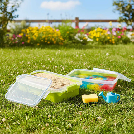 Sandkasten mit Deckel – 2-teiliges Sensorik-Spielset