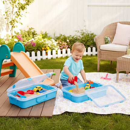 Sandpit with Lid – 2-Piece Sensory Play Set
