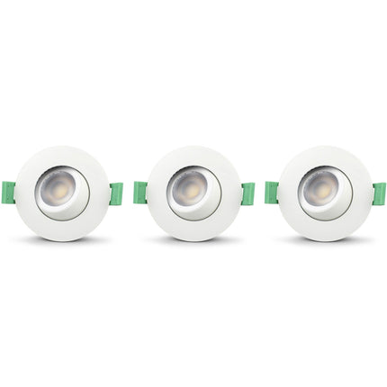 Spot encastré Sanna à intensité variable 3 000 K/4 000 K 520 lm IP65, lot de 3, blanc
