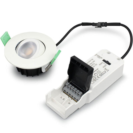 Spot encastré Sanna à intensité variable 3 000 K/4 000 K 520 lm IP65, lot de 3, blanc