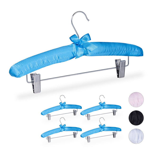 Satin hanger with clips