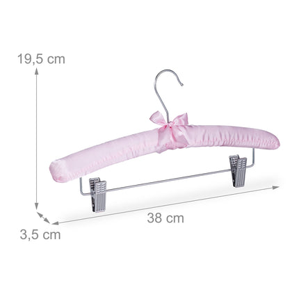 Cintre en satin avec pinces