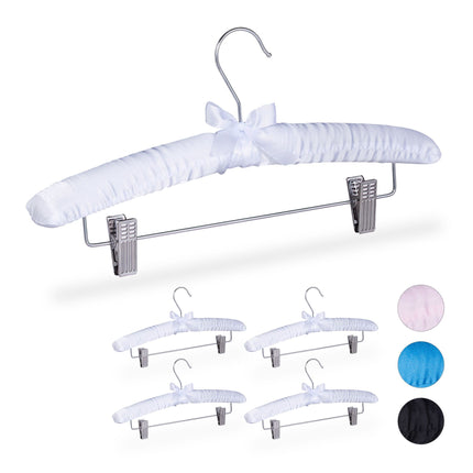 Satin hanger with clips