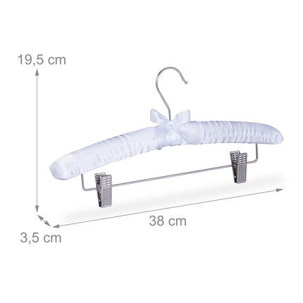 Satin hanger with clips