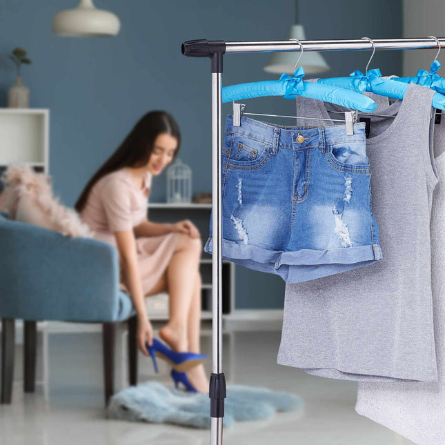 Satin hanger with clips