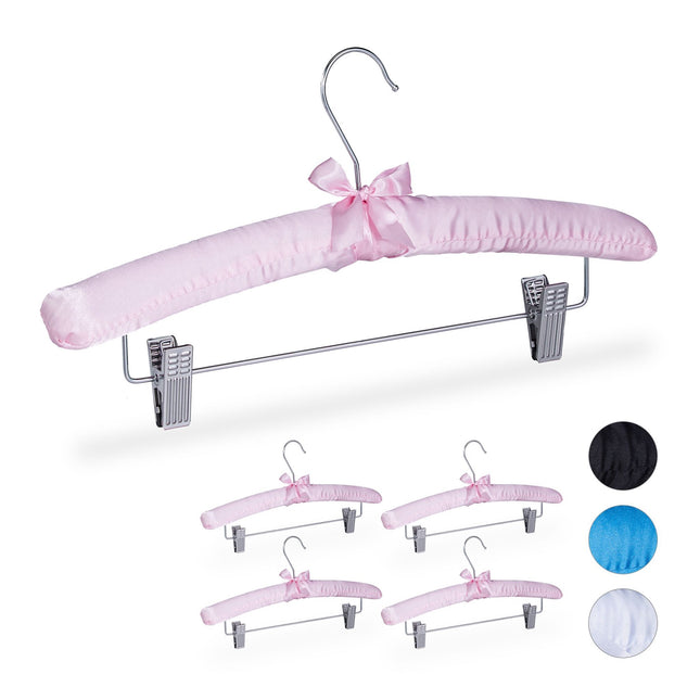 Satin hanger with clips