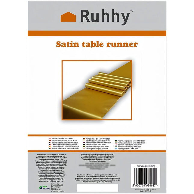 Satin-Tischläufer 900x36cm Ruhhy 25065