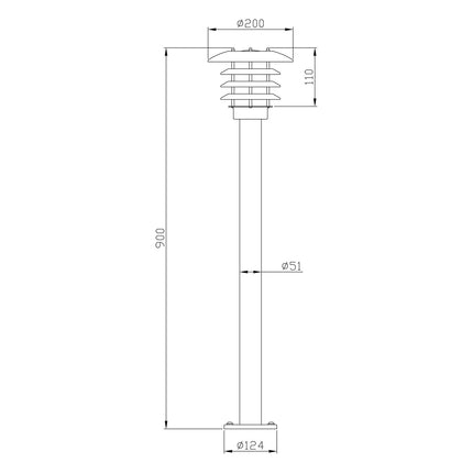 Saturn Poller 90cm Schwarz