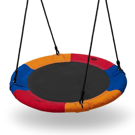 Teller-Schaukel, Blau-Rot-Orange, Outdoor-Spielgerät, 101 cm