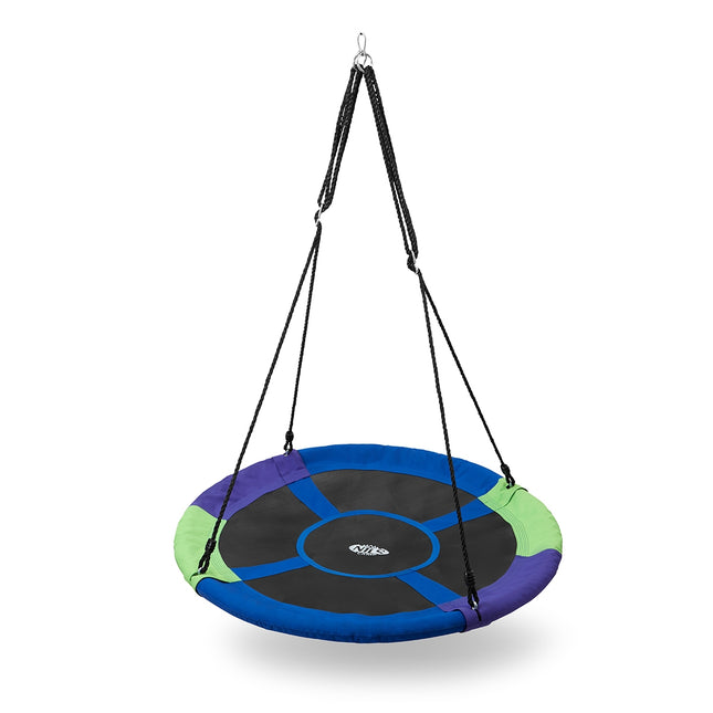 Teller-Schaukel, Grün-Blau, Outdoor-Spielzeug, 100 cm