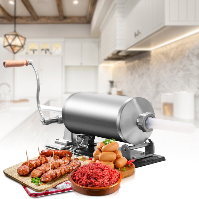 Sausage Stuffer Machine, 4kg Capacity, Stainless Steel