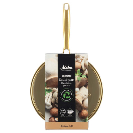 Sauteuse 28 cm, 3,5 L, Keramikbeschichtung, Beige