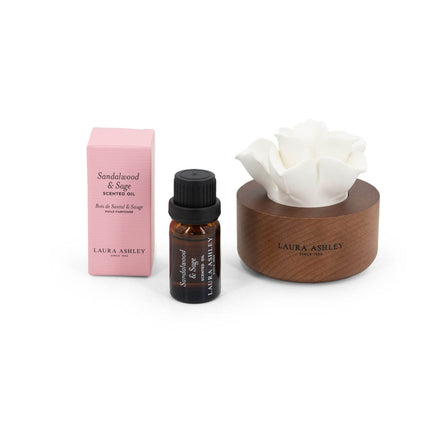 Scented Flower Diffuser – Ceramic, Glass, Wood, 30-Day