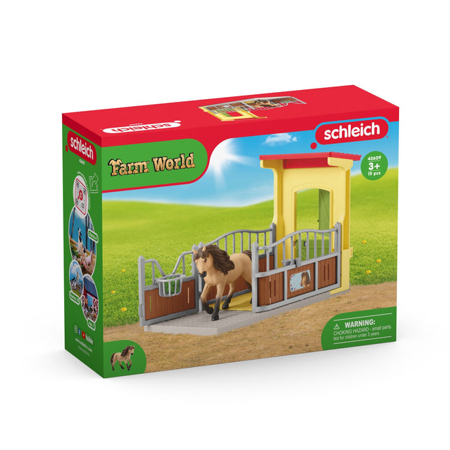 Schleich Farm World hrací sada box pro pony s islandským hřebcem