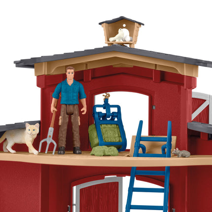 Schleich Farm World Playset Red Barn With Animals