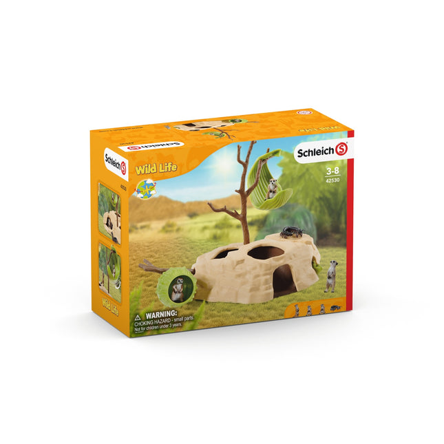 Schleich Wild Life surikatí úkryt