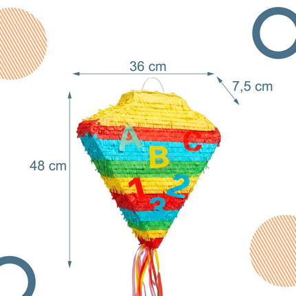 Schultüten-Piñata-Set – Schlagstock und Augenbinde inklusive