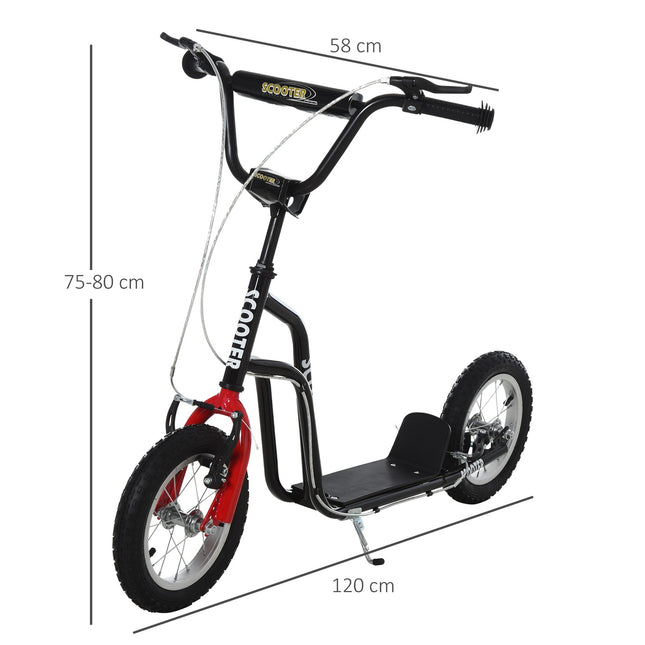 Cityroller für Kinder, 12-Zoll-Luftreifen, höhenverstellbar