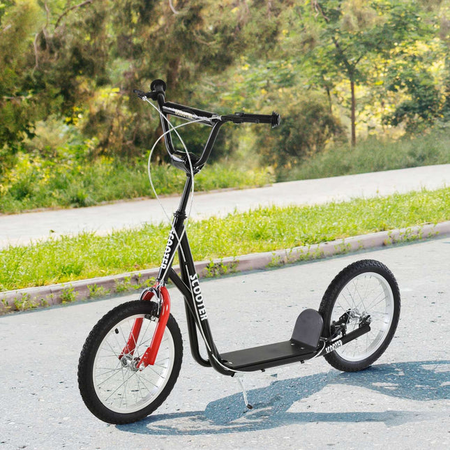 Kinderroller, Luftbereifung, Handbremse, blau
