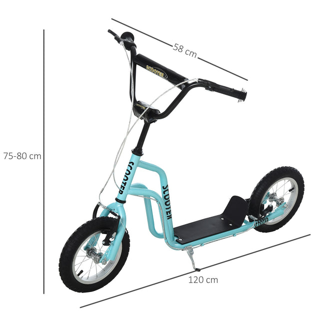 Scooter with 12"" air tires for children from 5 years and up