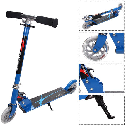 Scooter Roller Tretroller Kinderroller Cityroller faltbar bis 70KG-Blau
