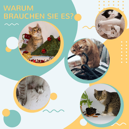 Katzenkratzbrett mit doppelter Ebene und Spielball