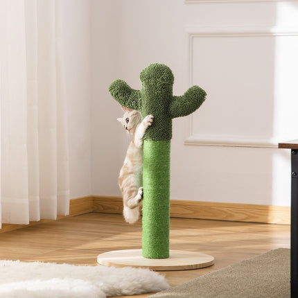 Katzenkratzbaum, Kakteen-Design, Kiefer & Sisal, 65 cm