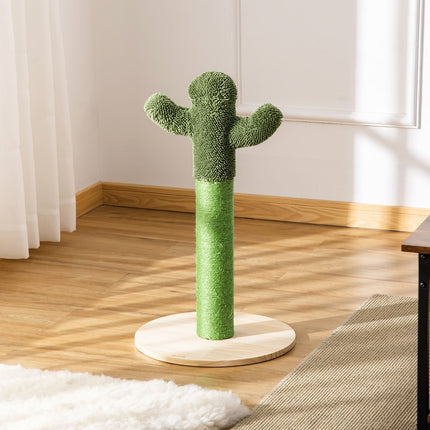 Katzenkratzbaum, Kakteen-Design, Kiefer & Sisal, 65 cm