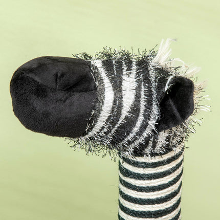 Cat tree with scratching post and tunnel, Zebra Design