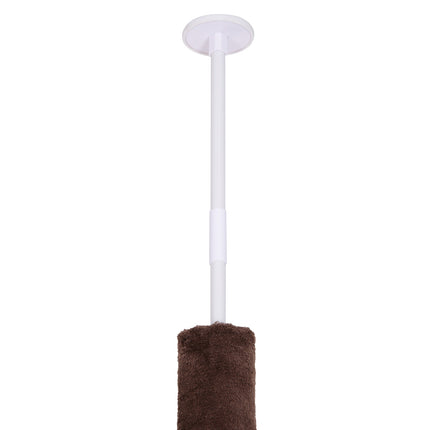 Height-adjustable cat tree with sisal columns, brown