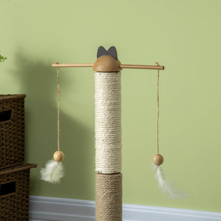Cat climbing tree with scratching board & toy ball, 56 cm